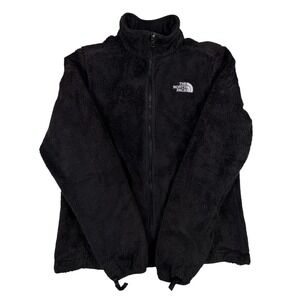 The North Face Osito Fleece Jacket Womens Medium Black Full Zip High Pile Soft